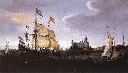 VROOM, Hendrick Cornelisz. Hollandse schepen in de Sont Sweden oil painting artist